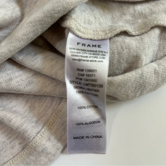 Frame Denim Heather Gray Crew Neck Shirt - Picture 5 of 8